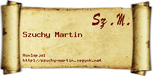 Szuchy Martin névjegykártya