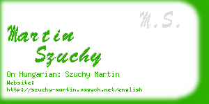 martin szuchy business card